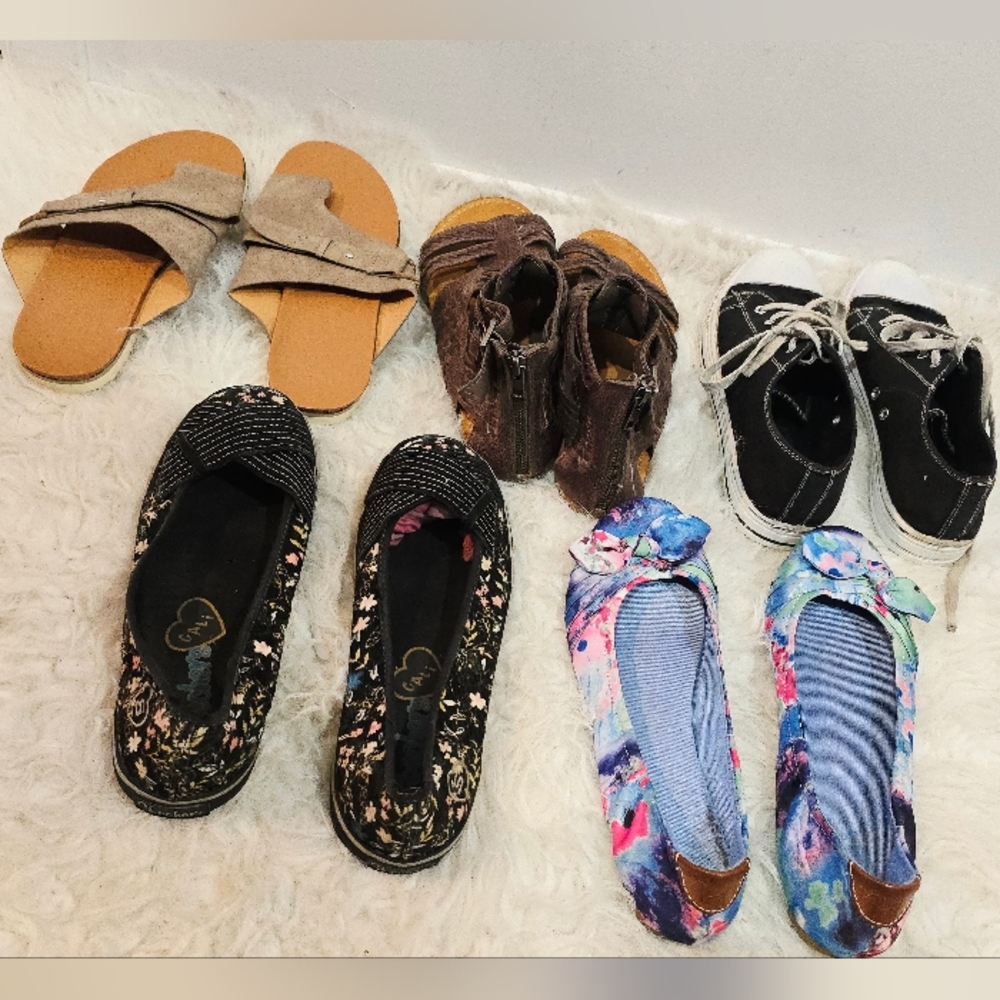 🔥 US Size 8 Bundle of 5 Pairs Women's Shoes - Flats, - Picture 12 of 16